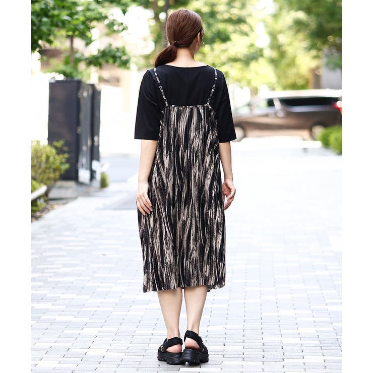 【大きいサイズ】プリーツキャミワンピース | eur3 | 詳細画像3 