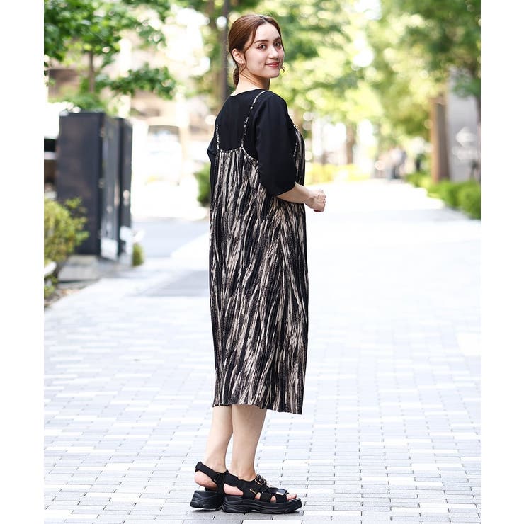 【大きいサイズ】プリーツキャミワンピース | eur3 | 詳細画像4 