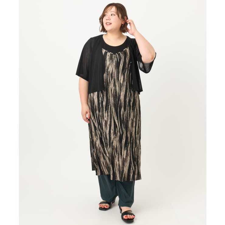 【大きいサイズ】プリーツキャミワンピース | eur3 | 詳細画像8 