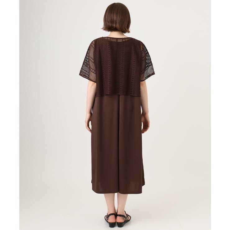 【大きいサイズ/接触冷感/UVカット】メッシュレイヤードワンピース | eur3 | 詳細画像6 