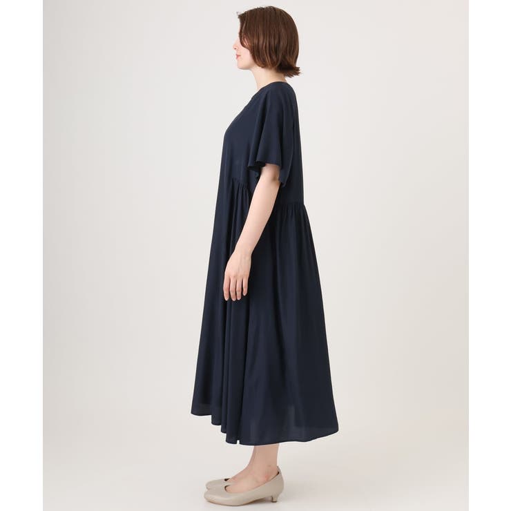 【大きいサイズ/接触冷感】バンドカラーギャザーチュニック | eur3 | 詳細画像5 