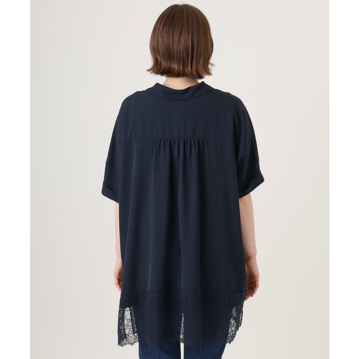 【大きいサイズ/接触冷感】ヘムレースブラウスチュニック | eur3 | 詳細画像5 