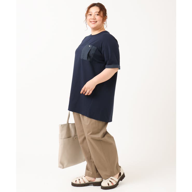 【大きいサイズ】胸ポケット付きTシャツチュニック | eur3 | 詳細画像12 