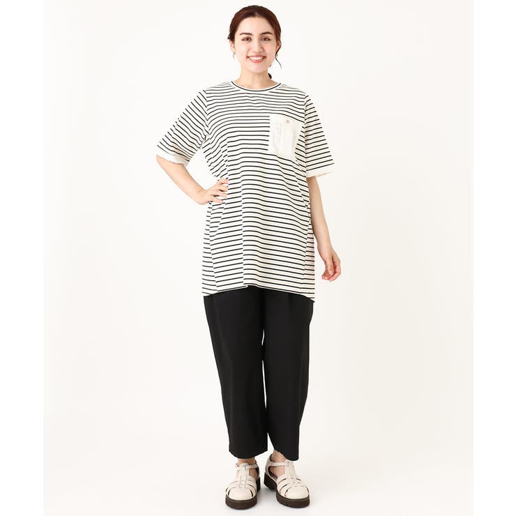 【大きいサイズ】胸ポケット付きTシャツチュニック | eur3 | 詳細画像14 