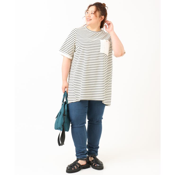 【大きいサイズ】胸ポケット付きTシャツチュニック | eur3 | 詳細画像20 