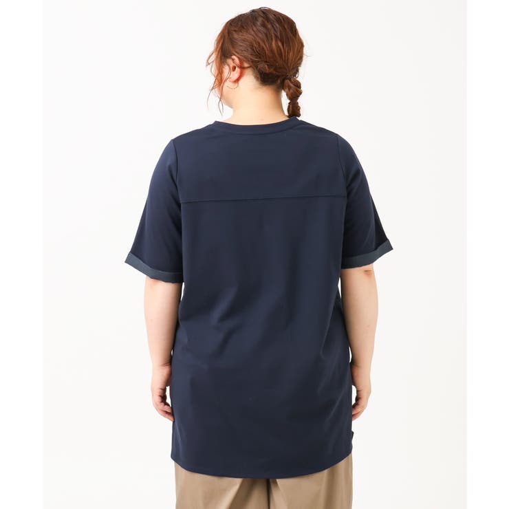 【大きいサイズ】胸ポケット付きTシャツチュニック | eur3 | 詳細画像5 