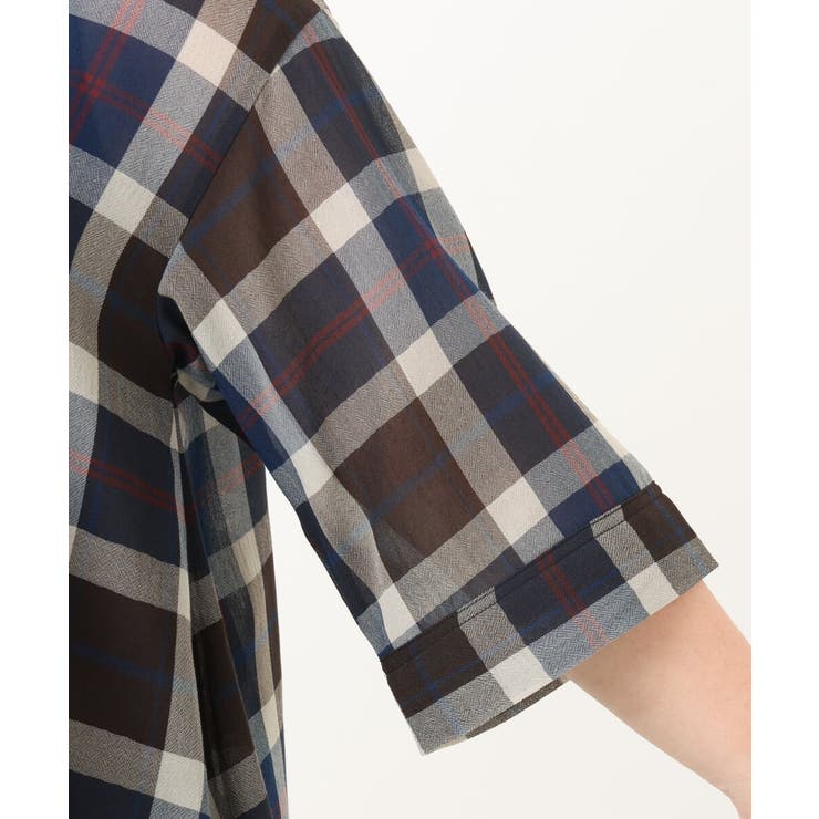【大きいサイズ】シアーチェックシャツチュニック | eur3 | 詳細画像11 