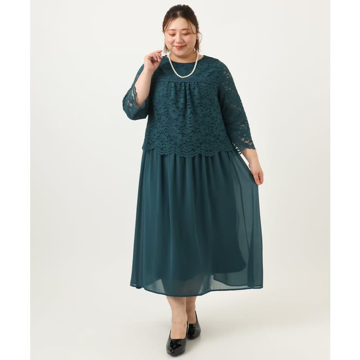 【大きいサイズ】スカラレースワンピース | eur3 | 詳細画像1 