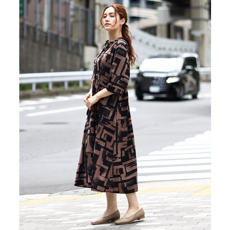 【大きいサイズ/LAVEANGE×eur3】タックワンピース | eur3 | 詳細画像1 