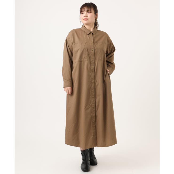 【大きいサイズ】ロングシャツワンピース | eur3 | 詳細画像16 