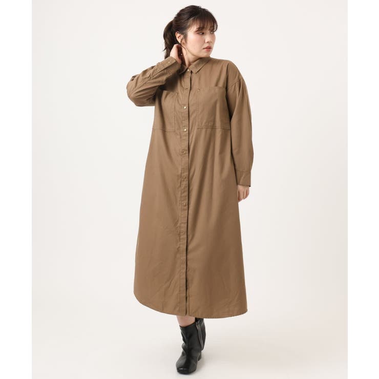 【大きいサイズ】ロングシャツワンピース | eur3 | 詳細画像18 