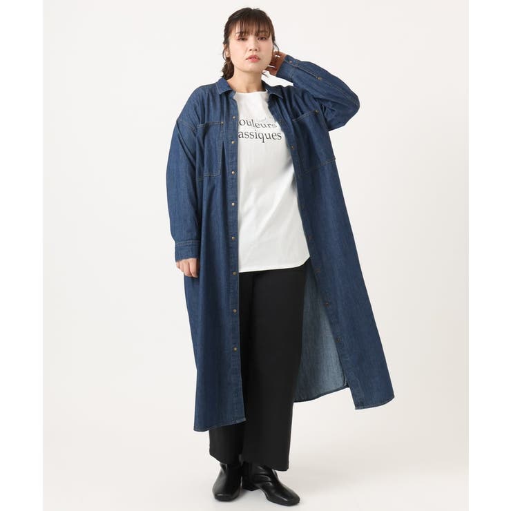 【大きいサイズ】ロングシャツワンピース | eur3 | 詳細画像4 