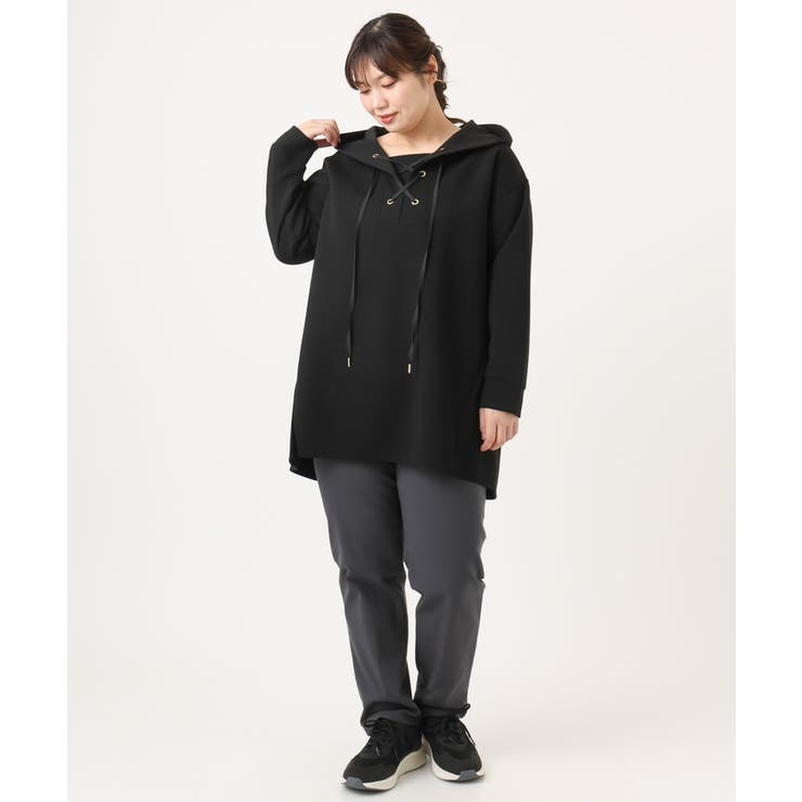 【大きいサイズ】レースアップダンボールフーディー | eur3 | 詳細画像18 