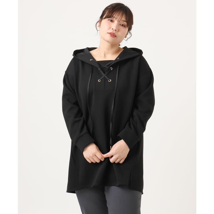 【大きいサイズ】レースアップダンボールフーディー | eur3 | 詳細画像20 