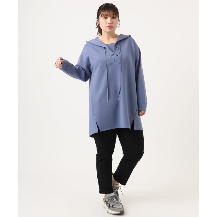 【大きいサイズ】レースアップダンボールフーディー | eur3 | 詳細画像5 