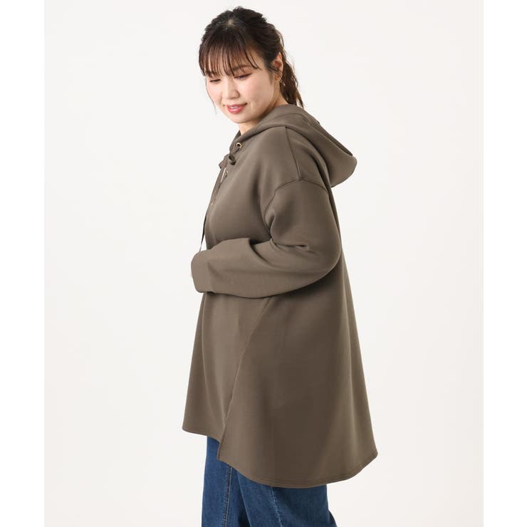 【大きいサイズ】レースアップダンボールフーディー | eur3 | 詳細画像7 