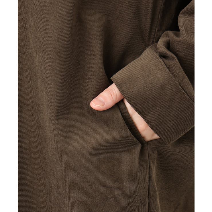 【大きいサイズ】コーデュロイフーディーシャツチュニック | eur3 | 詳細画像14 