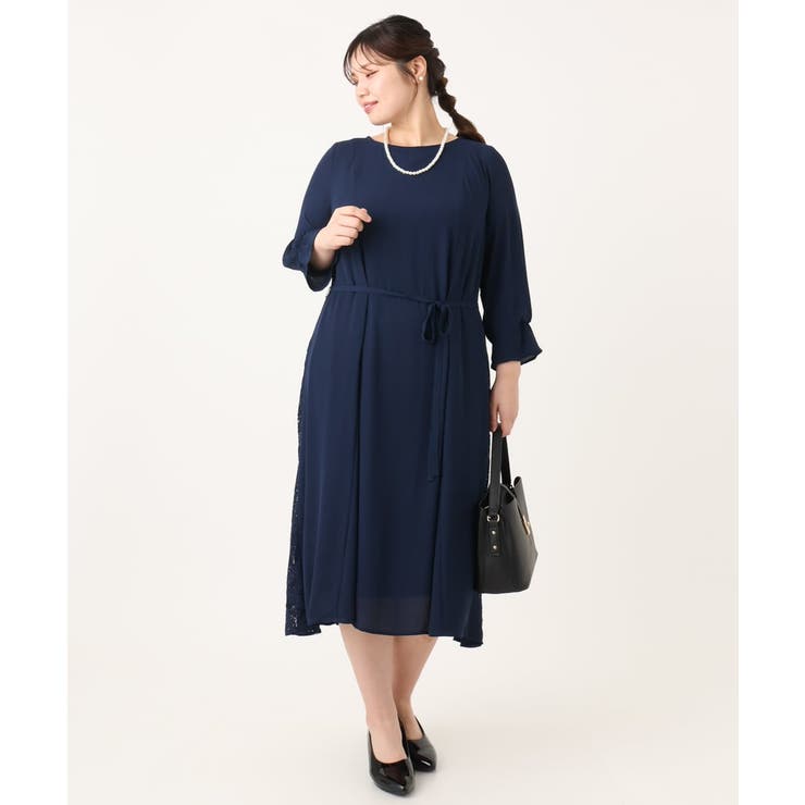 【大きいサイズ】サイドレースドレス | eur3 | 詳細画像10 