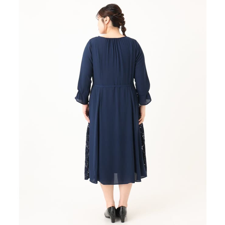 【大きいサイズ】サイドレースドレス | eur3 | 詳細画像12 