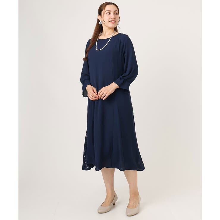 【大きいサイズ】サイドレースドレス | eur3 | 詳細画像4 