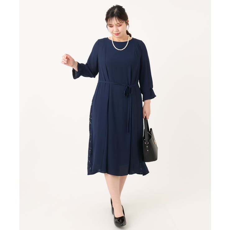 【大きいサイズ】サイドレースドレス | eur3 | 詳細画像9 