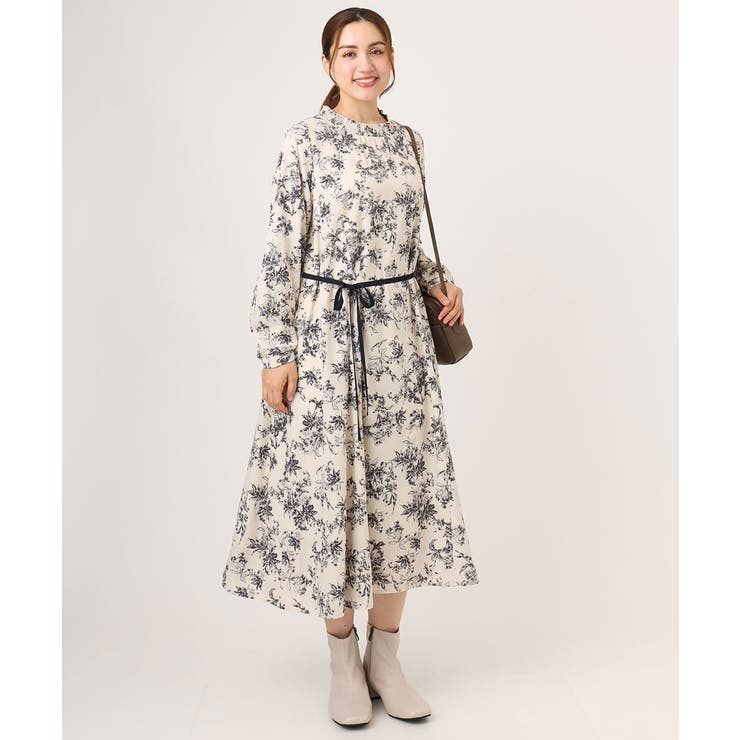 【大きいサイズ】プリント花柄ワンピース | eur3 | 詳細画像2 