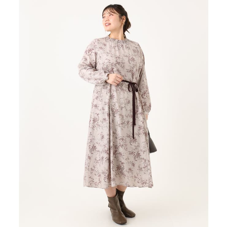 【大きいサイズ】プリント花柄ワンピース | eur3 | 詳細画像21 