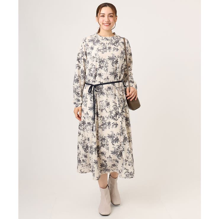 【大きいサイズ】プリント花柄ワンピース | eur3 | 詳細画像3 