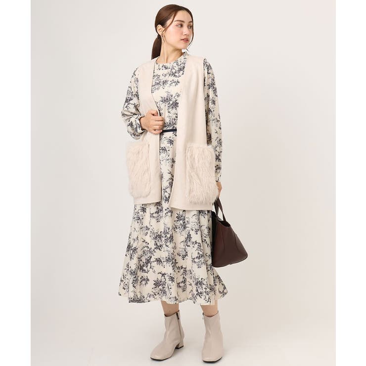 【大きいサイズ】プリント花柄ワンピース | eur3 | 詳細画像5 