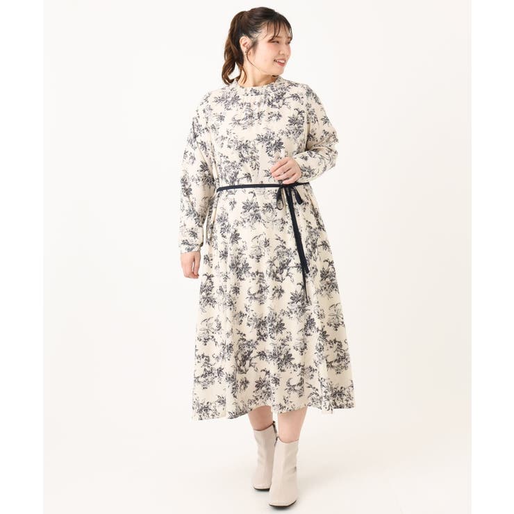 【大きいサイズ】プリント花柄ワンピース | eur3 | 詳細画像6 