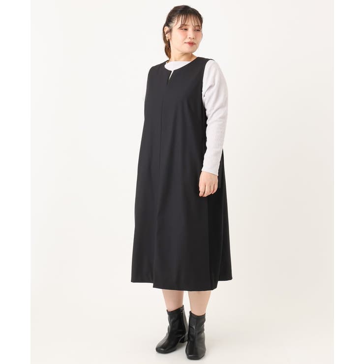 【大きいサイズ】サイドリブジャンパースカート | eur3 | 詳細画像16 