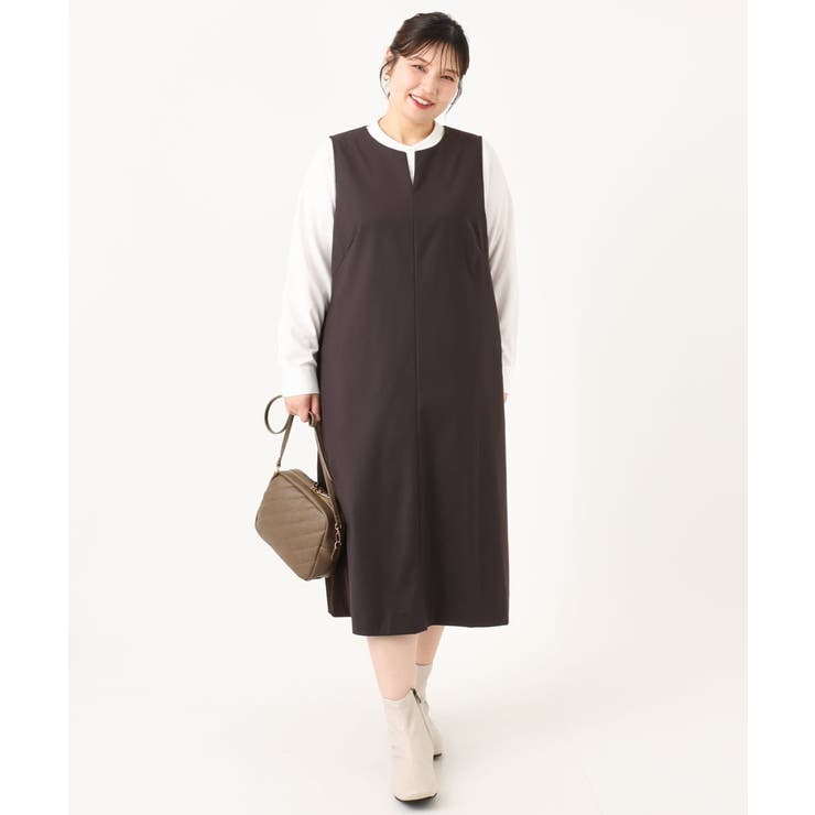 【大きいサイズ】サイドリブジャンパースカート | eur3 | 詳細画像5 