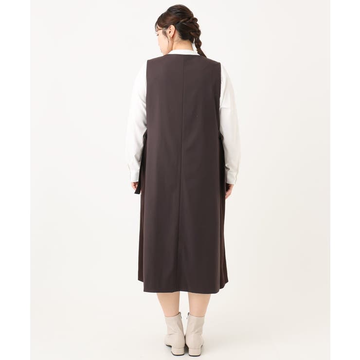 【大きいサイズ】サイドリブジャンパースカート | eur3 | 詳細画像8 