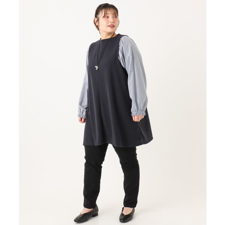 【大きいサイズ】異素材チュニック | eur3 | 詳細画像21 