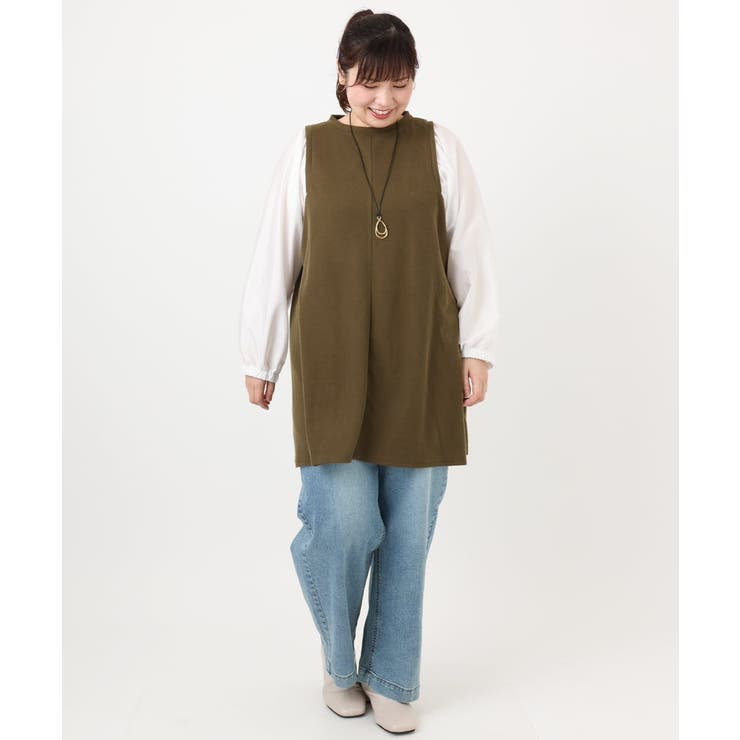 【大きいサイズ】異素材チュニック | eur3 | 詳細画像6 