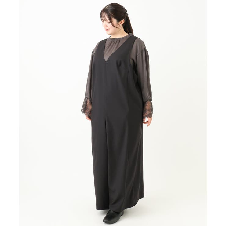 【大きいサイズ】Vネックサロペット | eur3 | 詳細画像21 