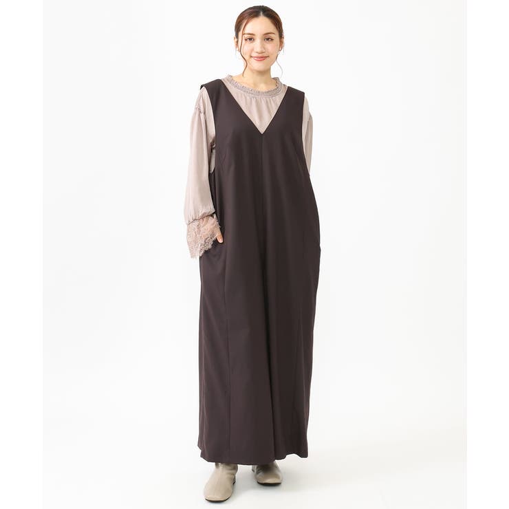 【大きいサイズ】Vネックサロペット | eur3 | 詳細画像3 