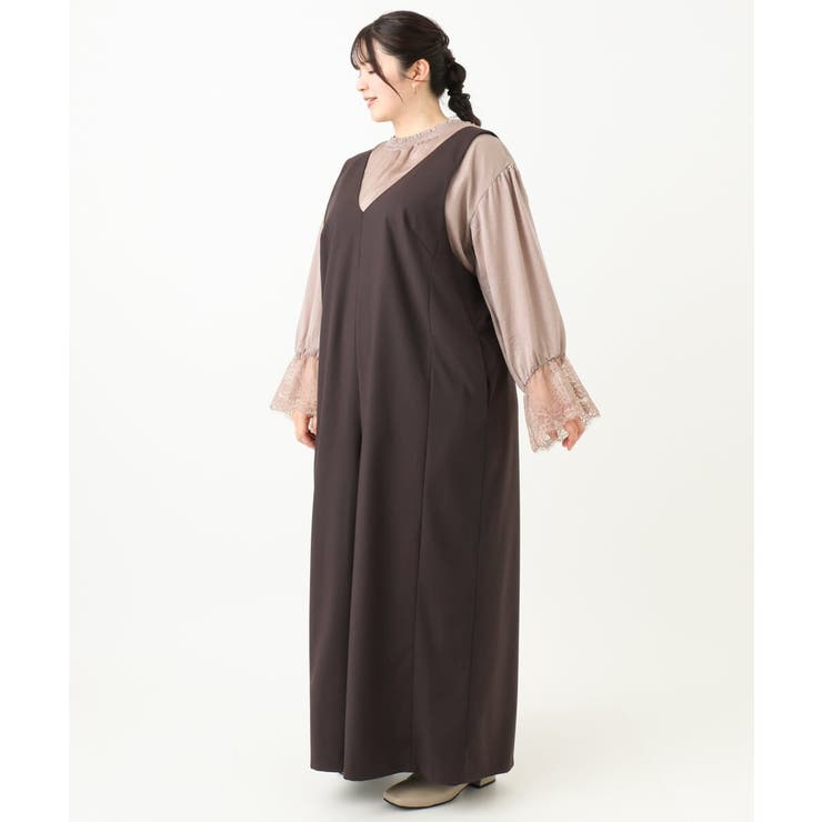 【大きいサイズ】Vネックサロペット | eur3 | 詳細画像6 