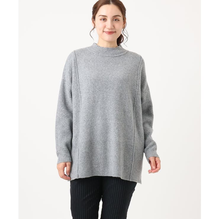 グレー(92) | 【大きいサイズ】ボトルネックニット | eur3