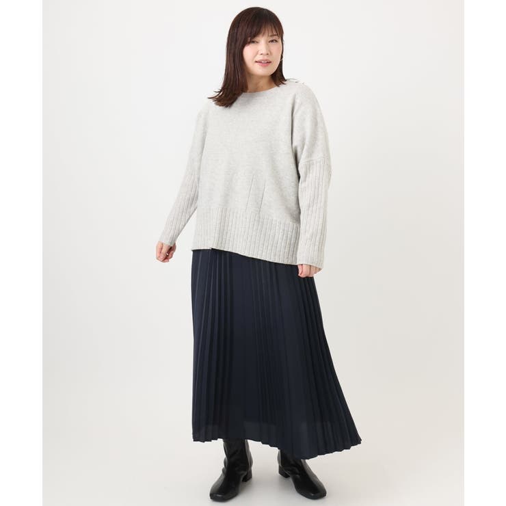 【大きいサイズ】リブボクシーニット | eur3 | 詳細画像15 