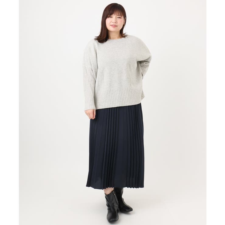 【大きいサイズ】リブボクシーニット | eur3 | 詳細画像16 