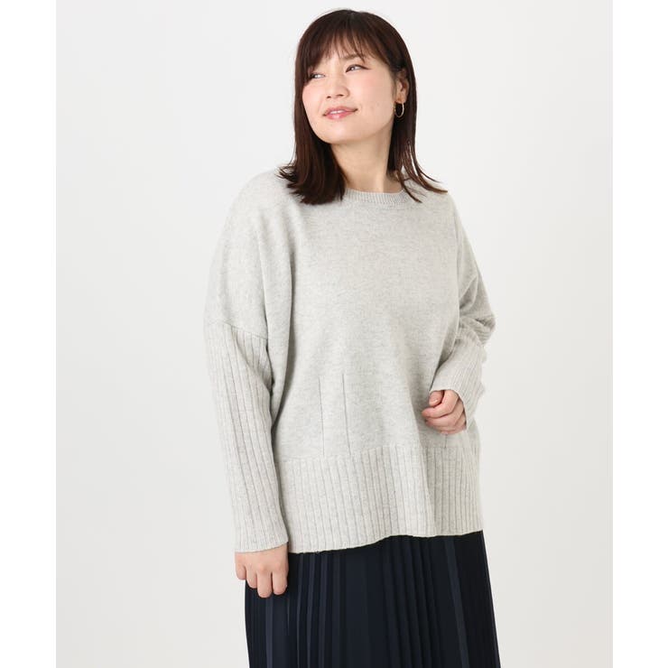 【大きいサイズ】リブボクシーニット | eur3 | 詳細画像5 