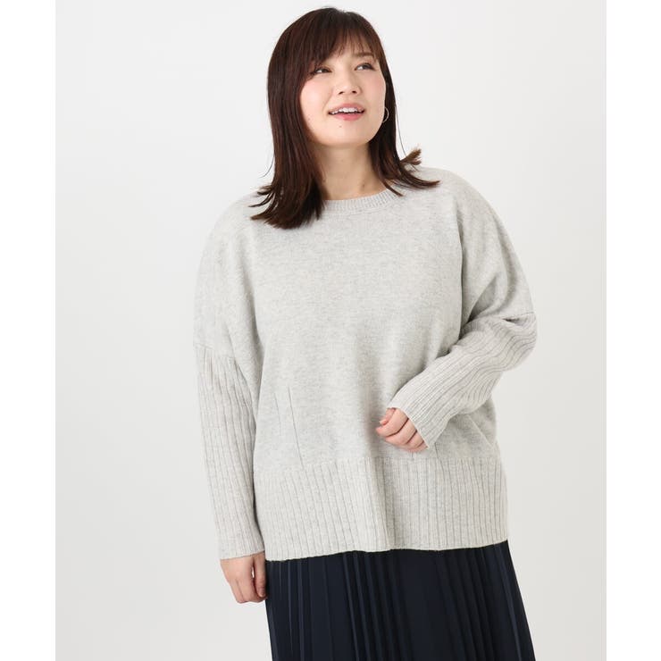 【大きいサイズ】リブボクシーニット | eur3 | 詳細画像6 