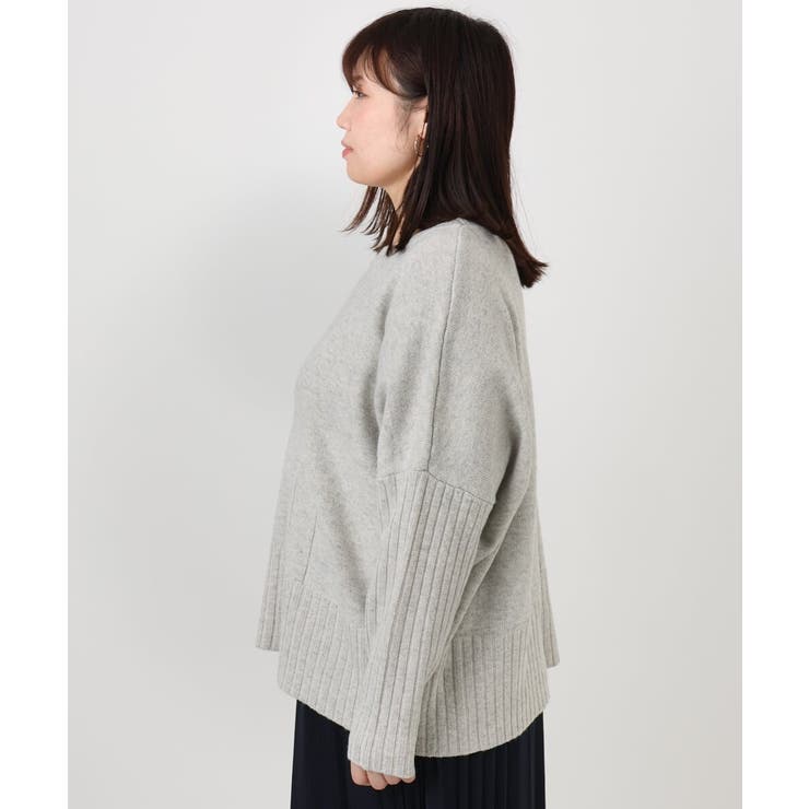 【大きいサイズ】リブボクシーニット | eur3 | 詳細画像7 