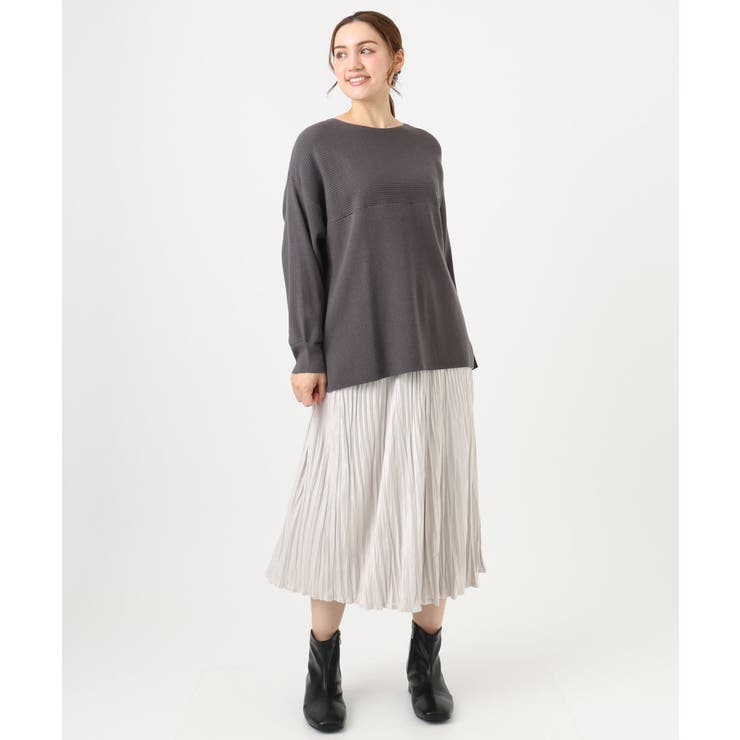 【大きいサイズ】サイドスリットカラーニット | eur3 | 詳細画像17 