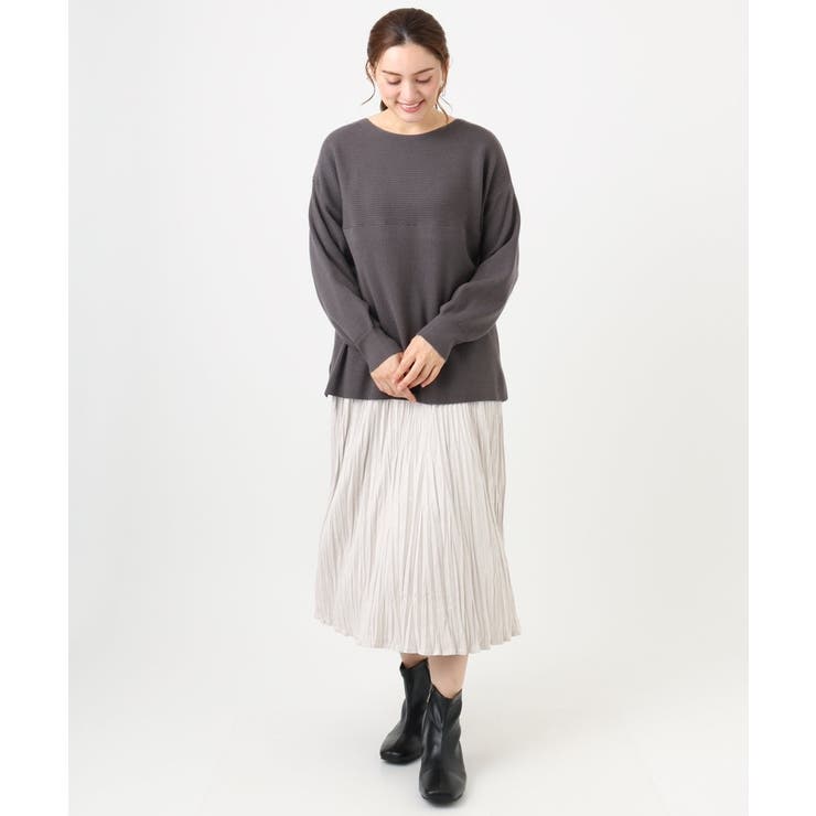 【大きいサイズ】サイドスリットカラーニット | eur3 | 詳細画像18 