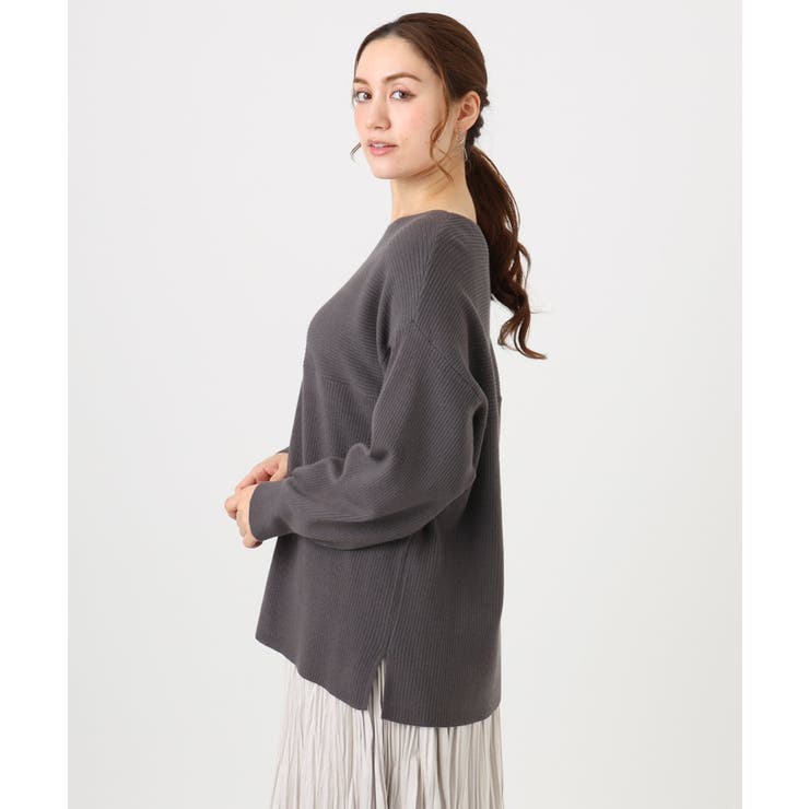 【大きいサイズ】サイドスリットカラーニット | eur3 | 詳細画像19 