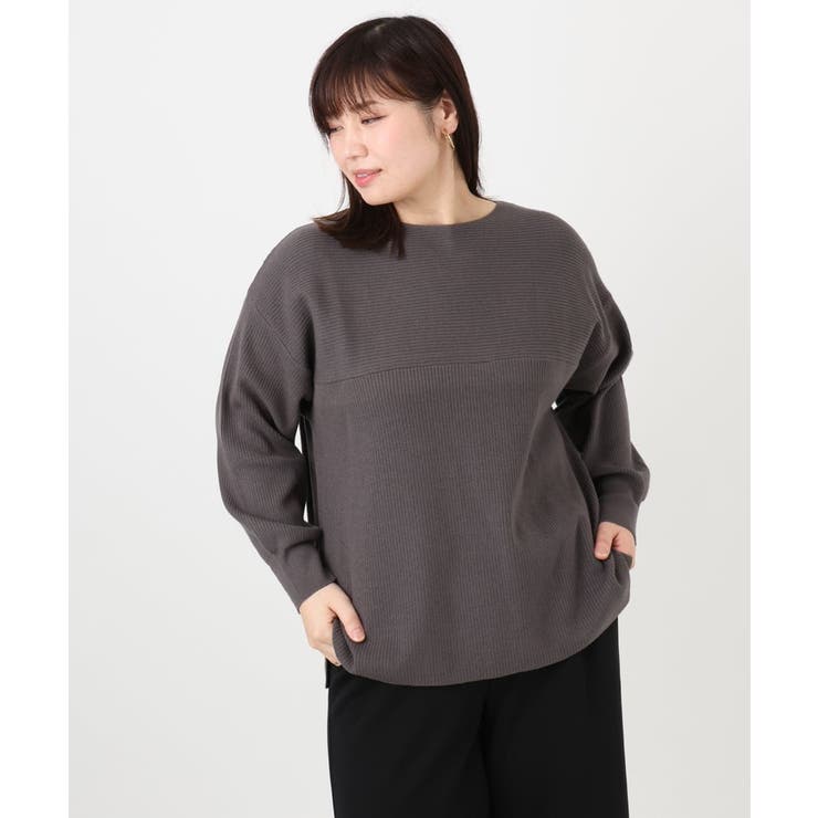 【大きいサイズ】サイドスリットカラーニット | eur3 | 詳細画像20 