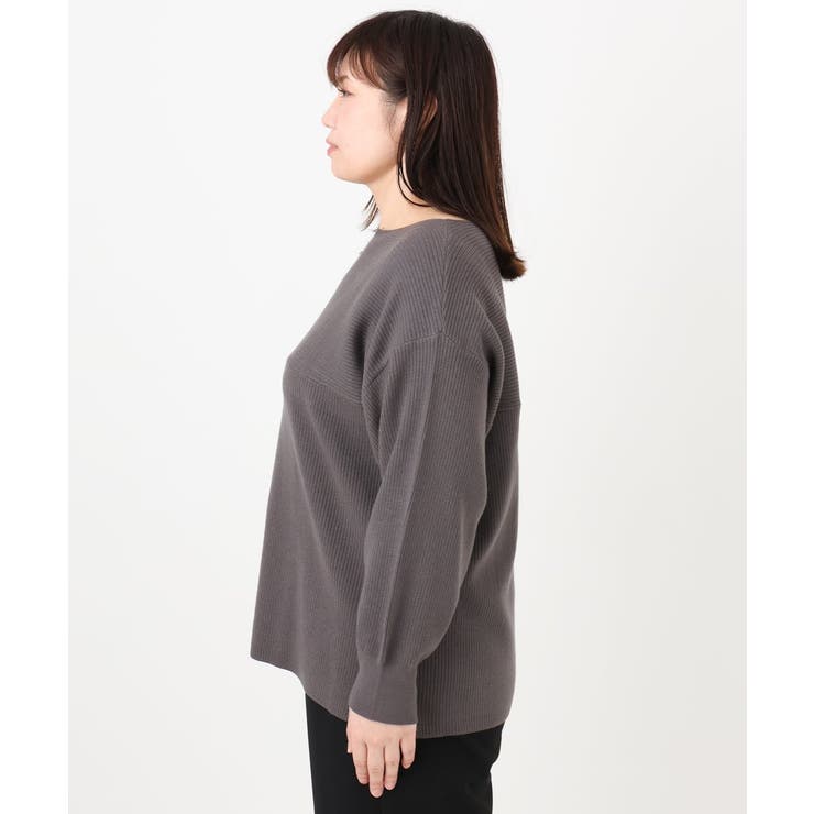 【大きいサイズ】サイドスリットカラーニット | eur3 | 詳細画像23 