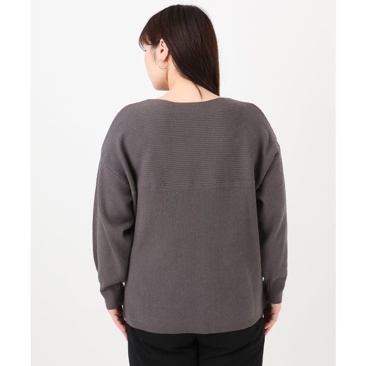 【大きいサイズ】サイドスリットカラーニット | eur3 | 詳細画像24 